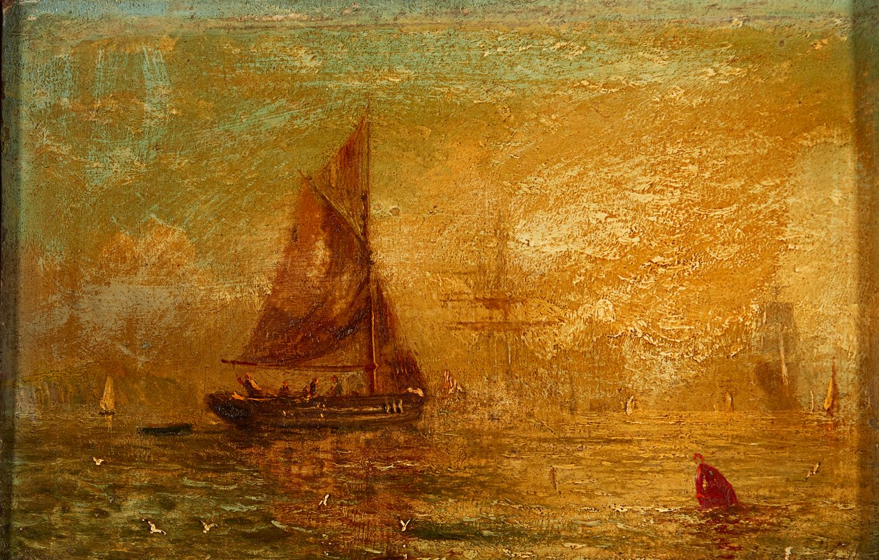 Rodd ut (olja ombord) av William Adolphus Knell