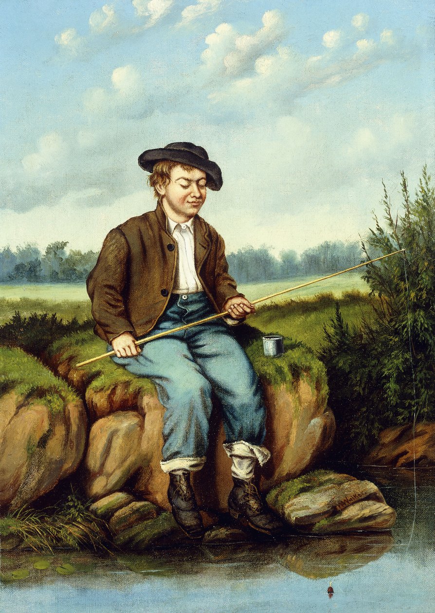 Pojke fiske, av William Aiken Walker