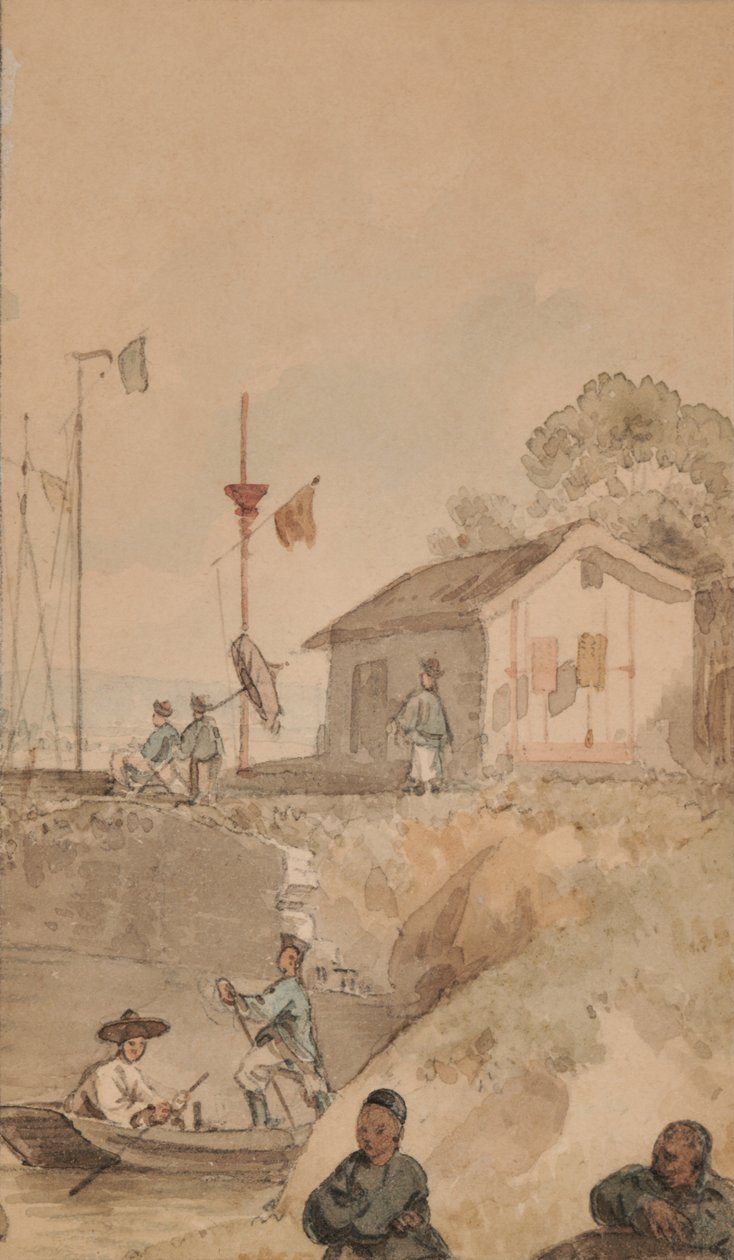 Flodbåt i Kina, november av William Alexander