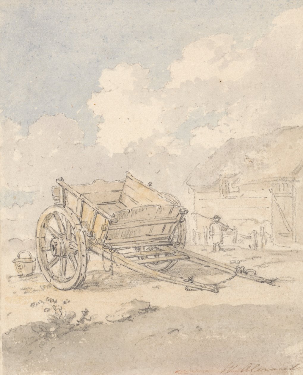 Studie av en gårdsvagn av William Alexander