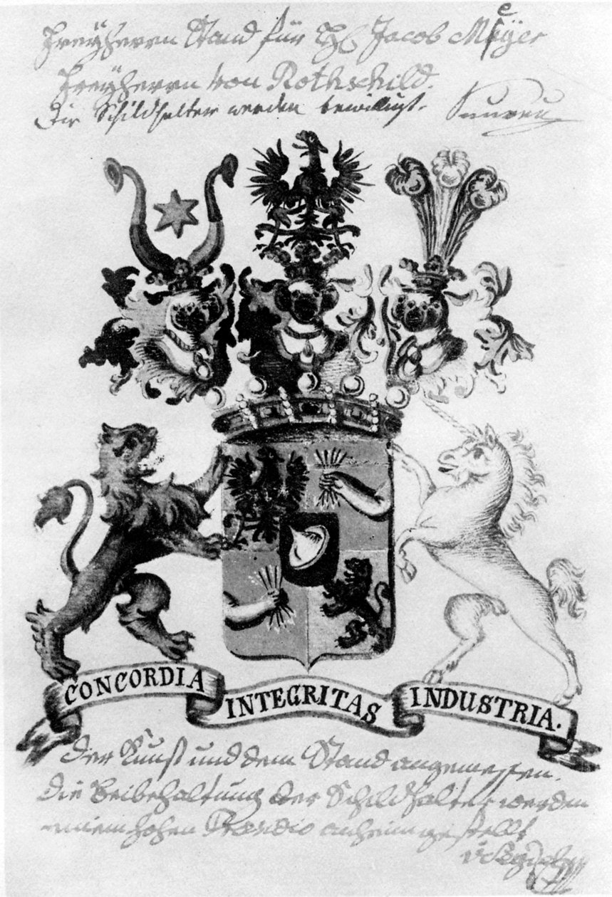 Rothschild familjens vapen av William Armfield Hobday