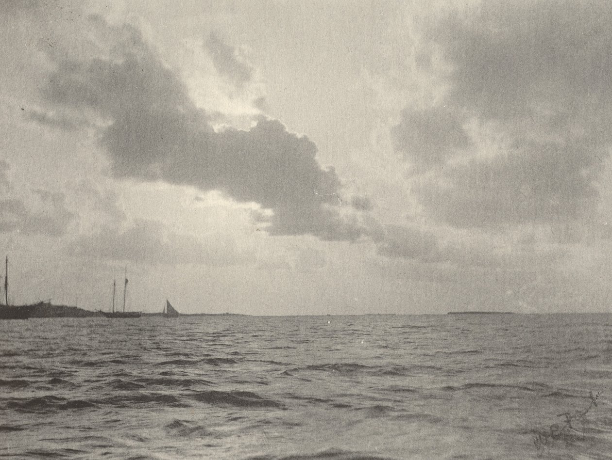 Solnedgång över vatten, 1890-talet. av William B Post