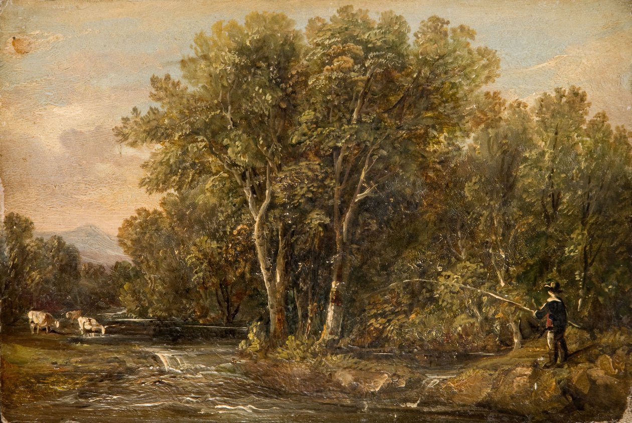 Skogbevuxen landskap, 1851. av William Bath