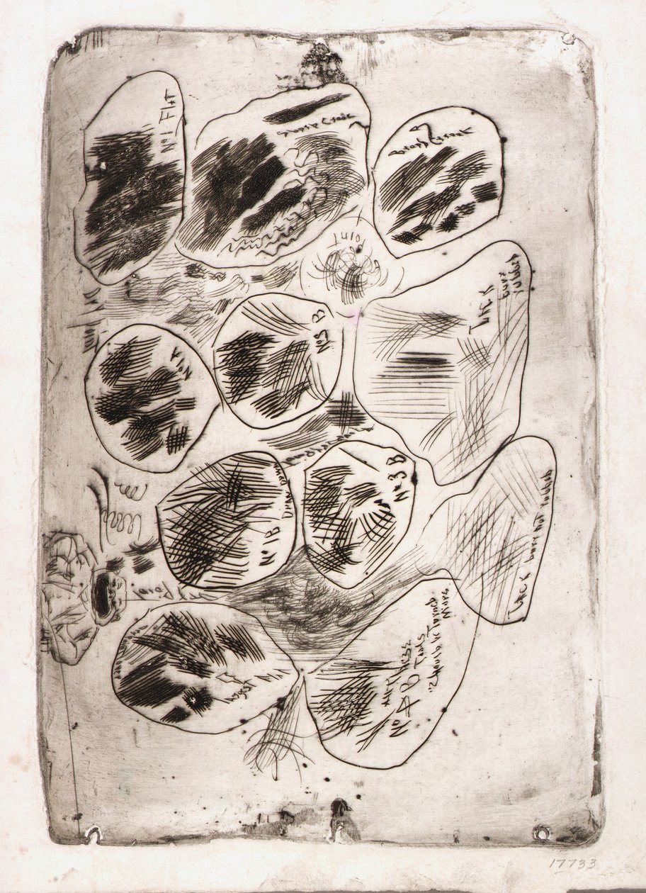 Tidiga och experimentella grafiska blad av William Baxter Closson