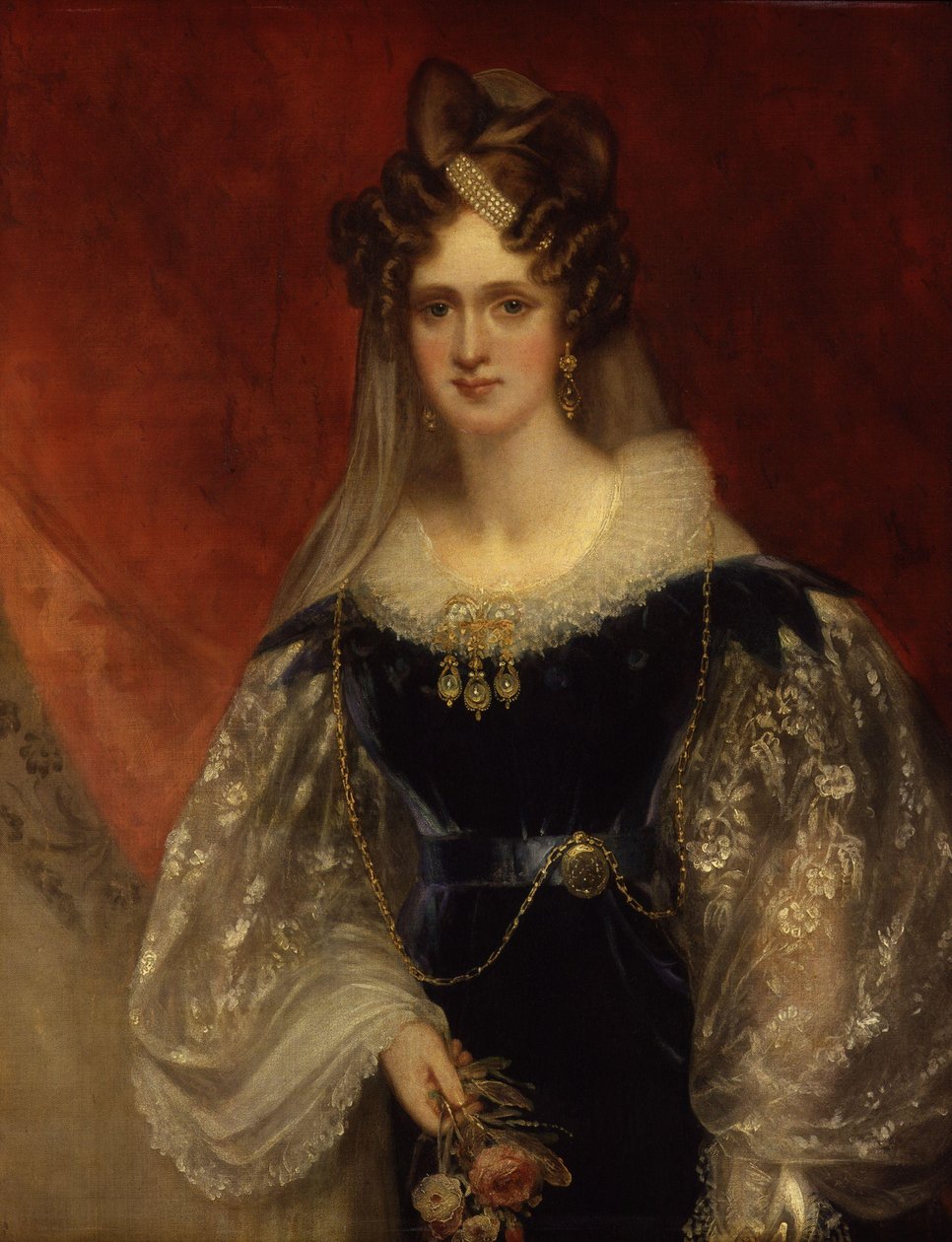 Drottning Adelaide (prinsessan Adelaide av Sachsen-Meiningen) av William Beechey