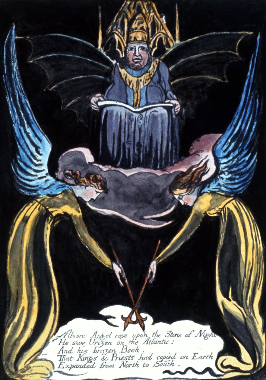 Albions ängel reste sig på av William Blake