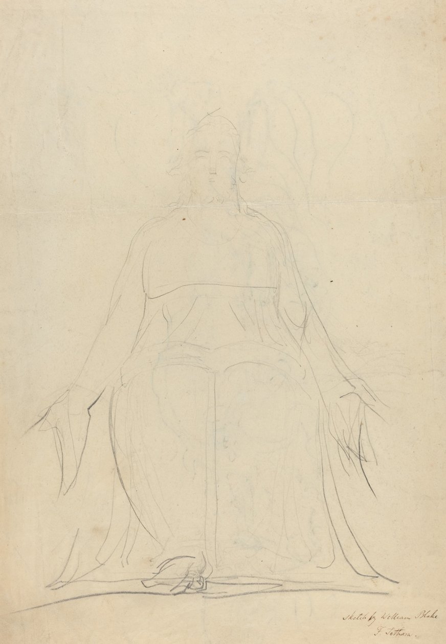 En stigande figurspiral [recto] av William Blake