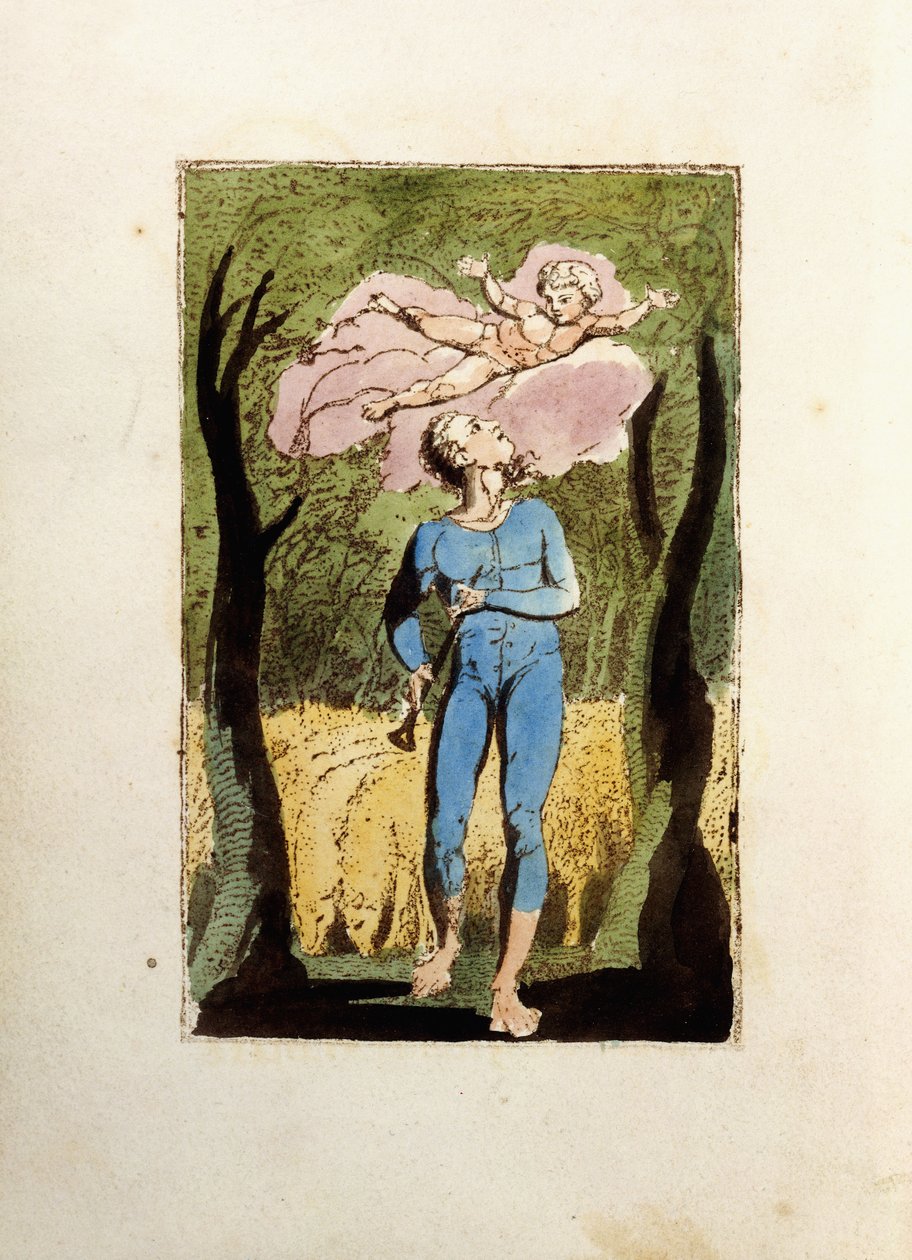 Frontispice, från "Songs of Innocence", 1789 av William Blake