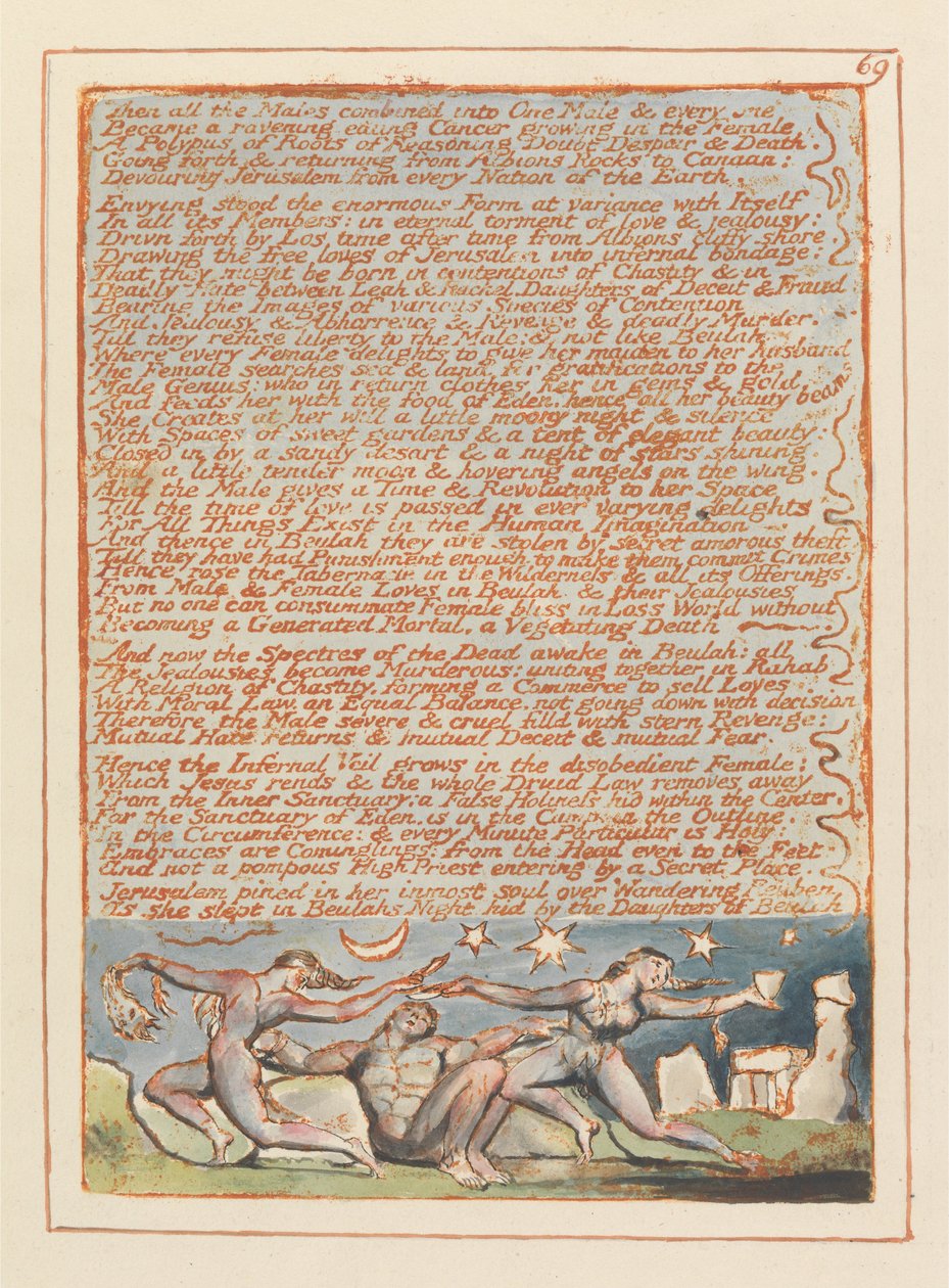 Jerusalem, tavla 69, sedan alla män.... av William Blake