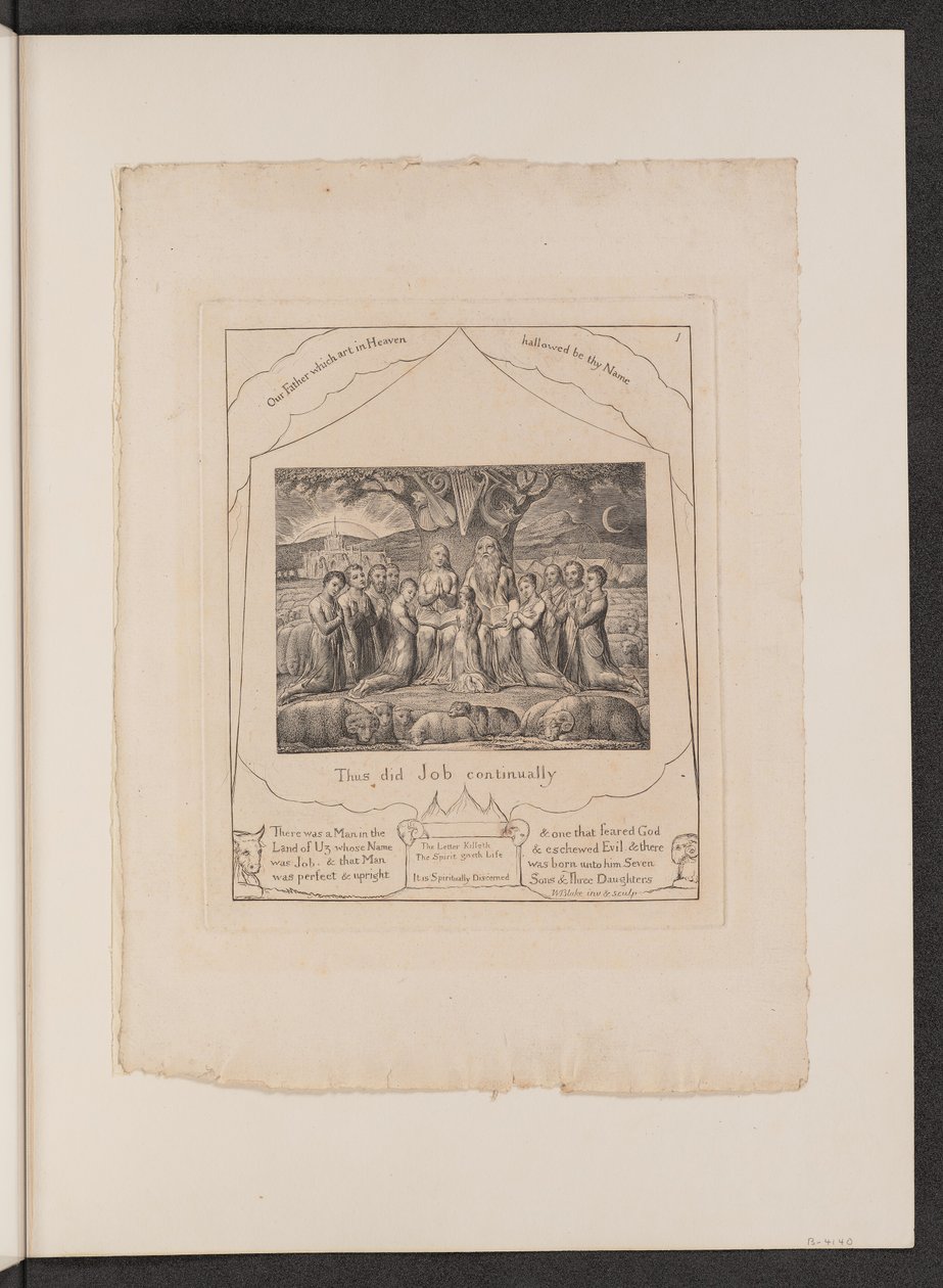 Job och hans familj, 1825. av William Blake