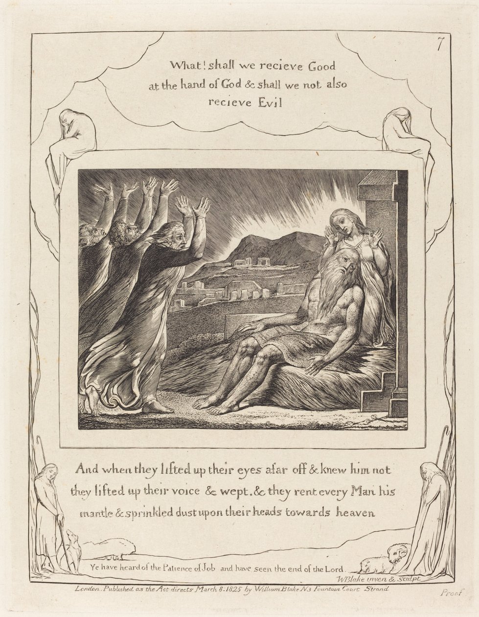 Jobs tröstare, 1825. av William Blake
