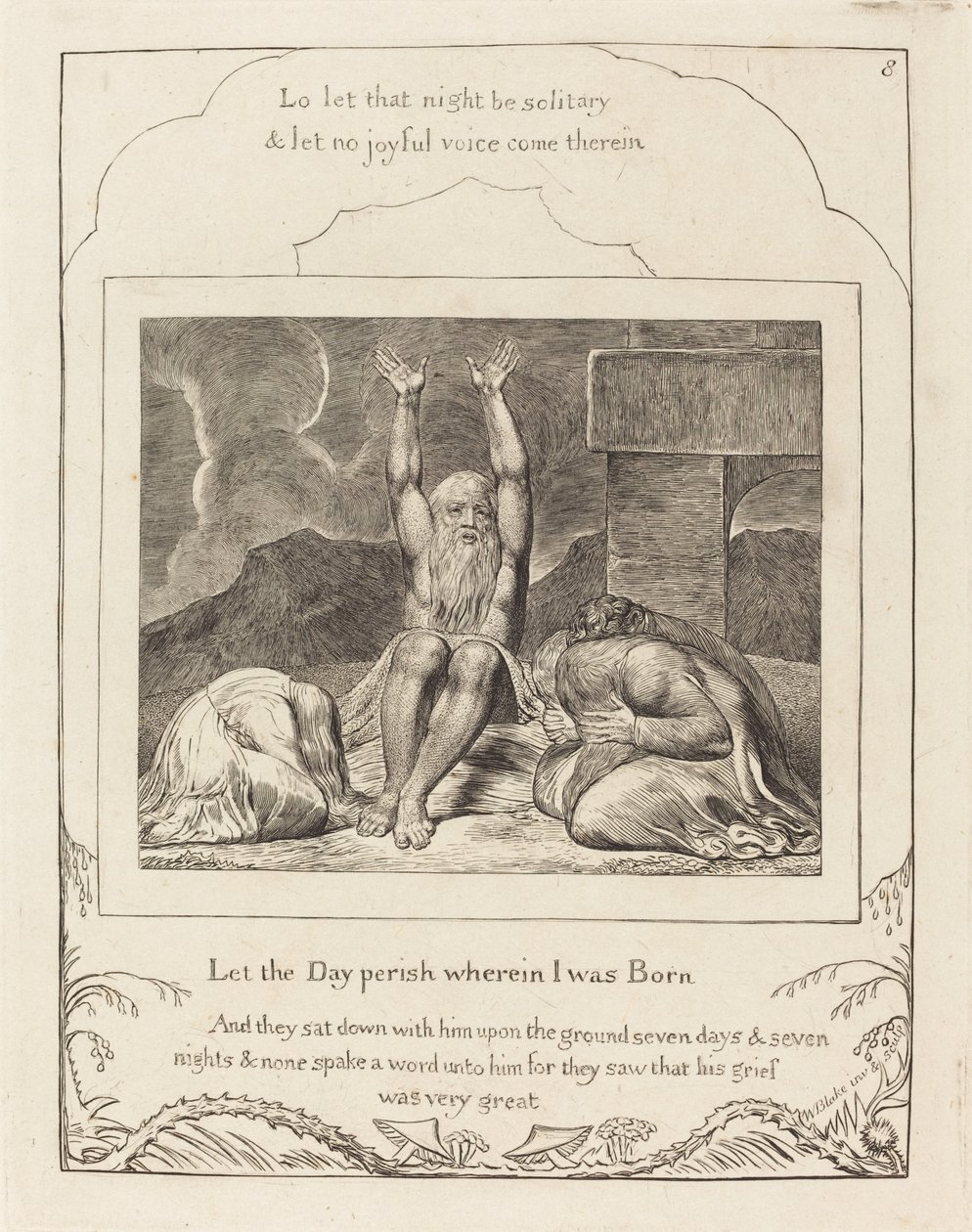 Jobs förtvivlan, 1825. av William Blake