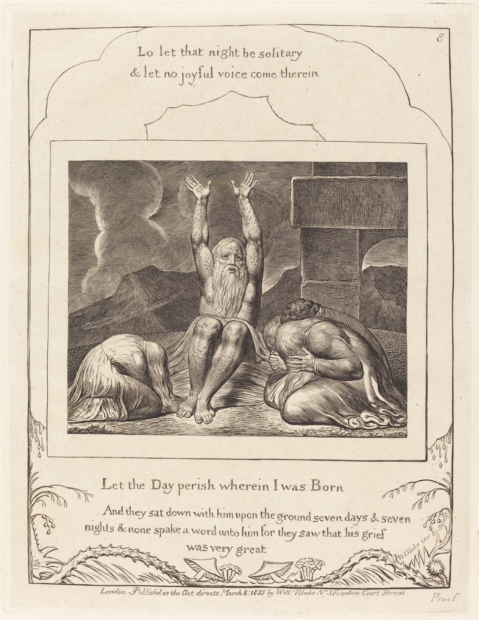 Jobs förtvivlan, 1825. av William Blake