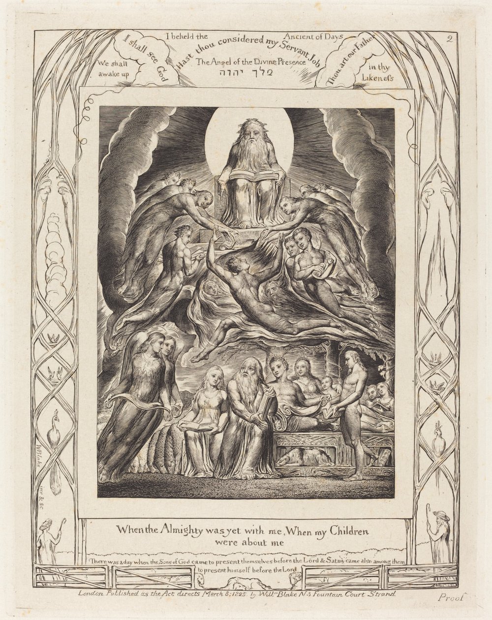 Satan inför Guds tron av William Blake