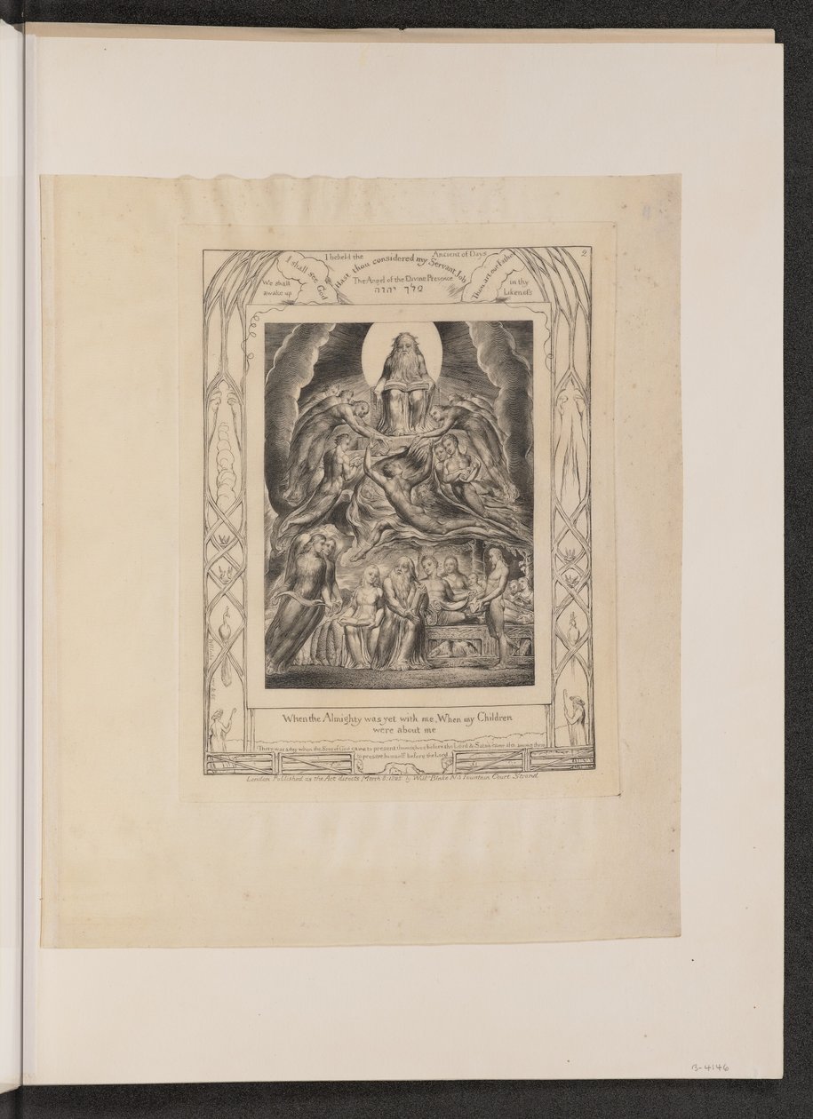 Satan inför Guds tron av William Blake