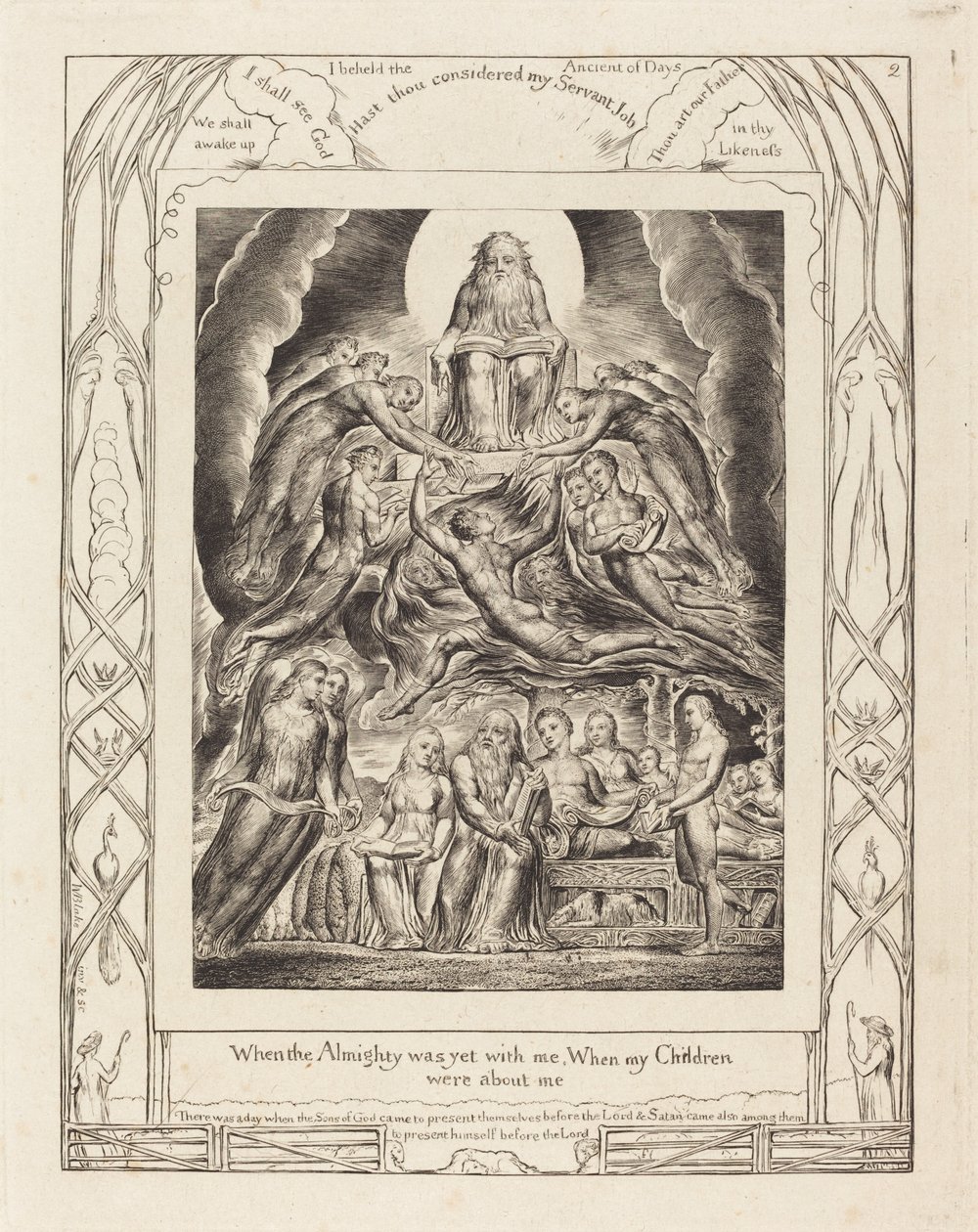 Satan inför Guds tron av William Blake