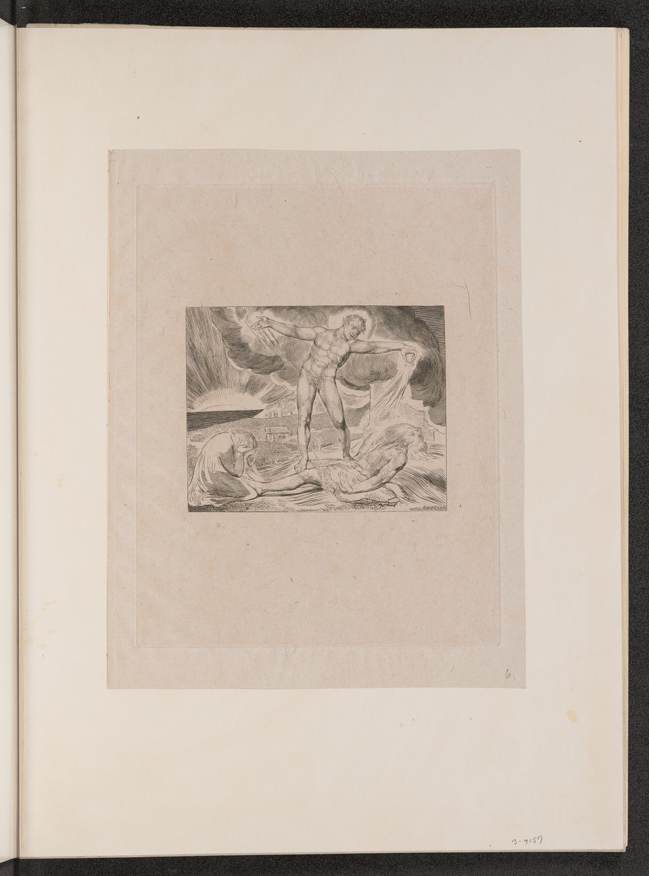 Satan slår jobb med bölder av William Blake