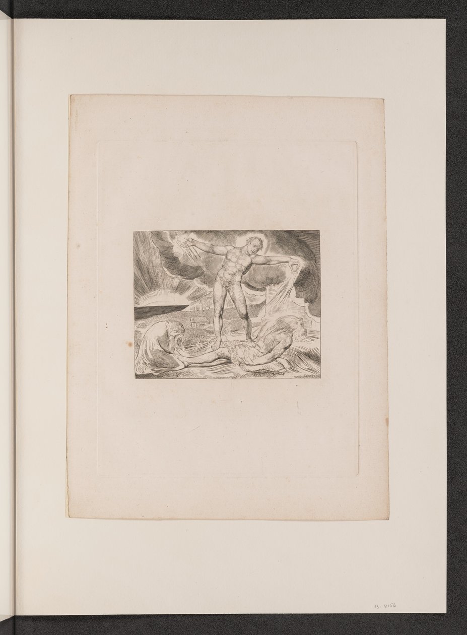 Satan slår jobb med bölder, 1825. av William Blake