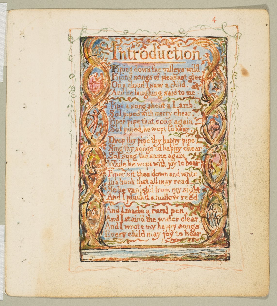 Songs of Innocence: Introduction, ca. 1825. av William Blake