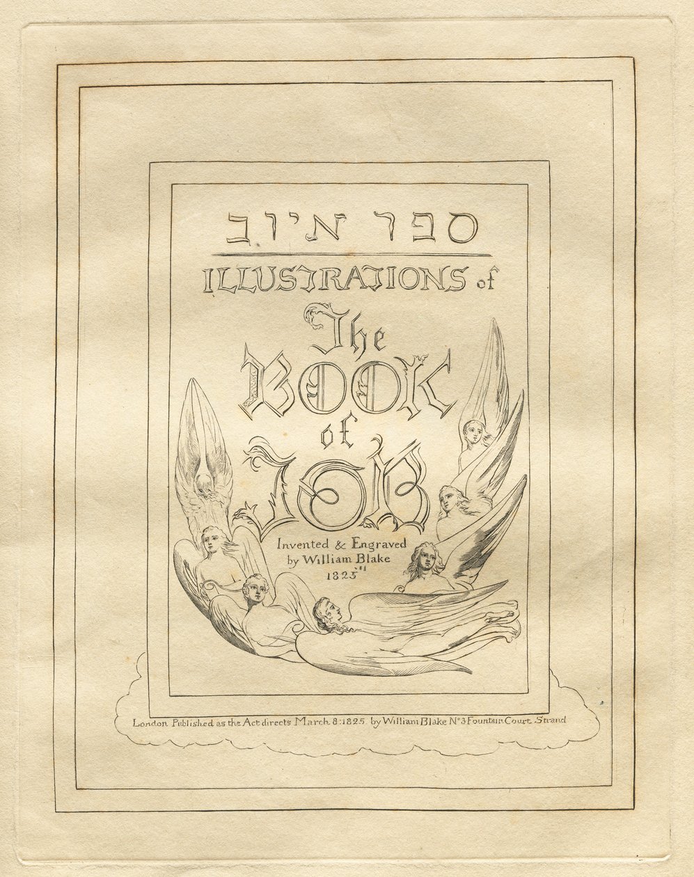 The Book of Job: Titelsida av William Blake