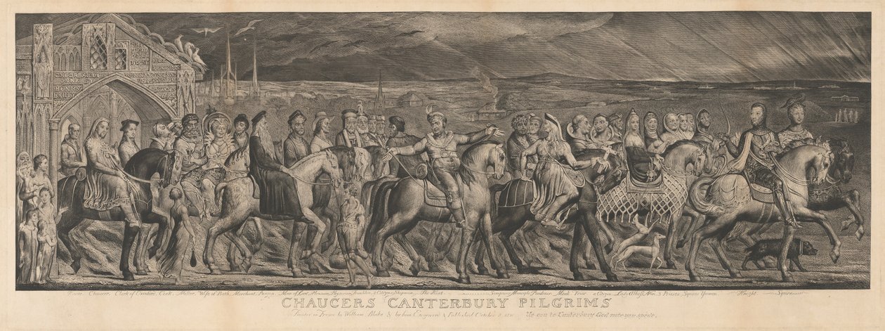 Canterbury Pilgrims, 1810. av William Blake