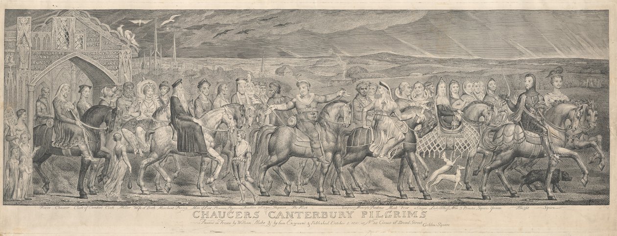 Canterbury Pilgrims, 1810. av William Blake