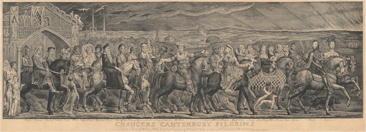 Canterbury Pilgrims, 1810. av William Blake