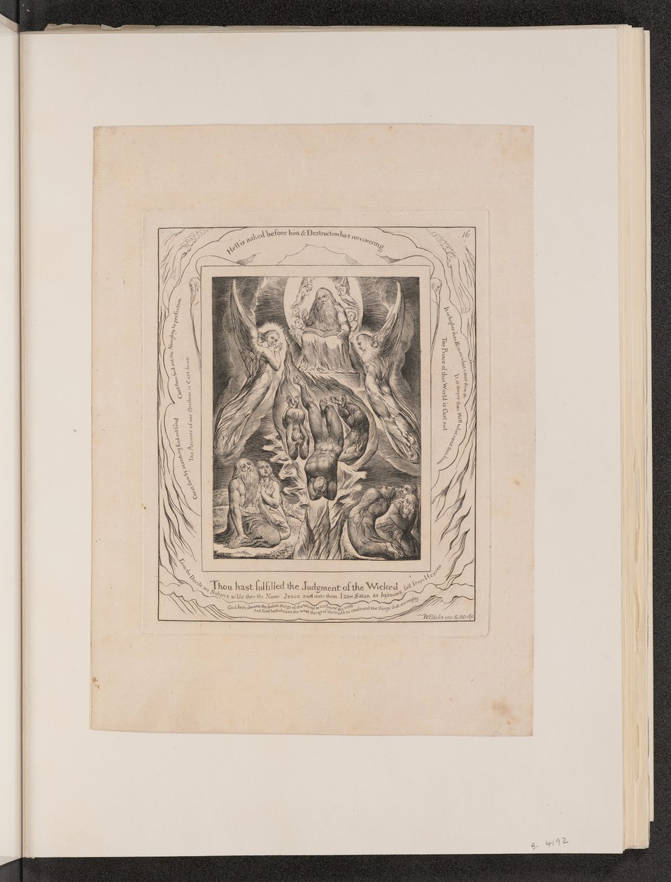 Satans fall, 1825. av William Blake