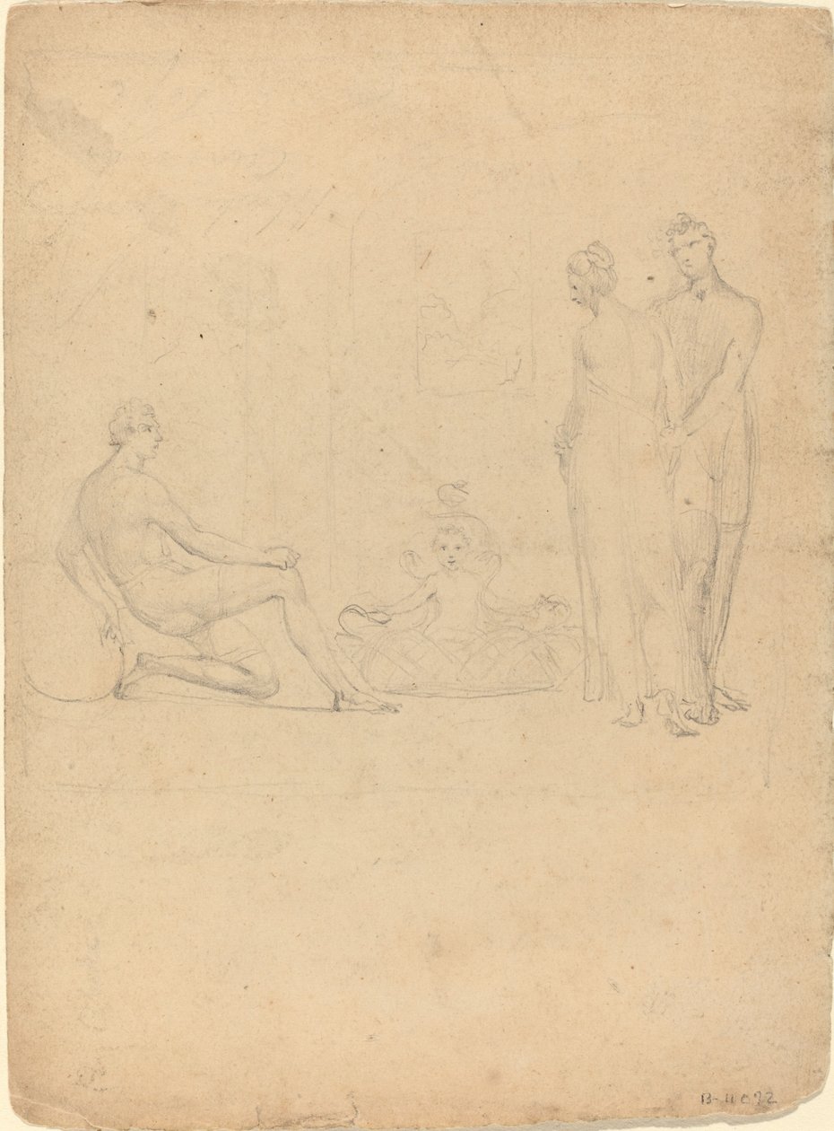 Spädbarnet Hercules stryper ormarna av William Blake