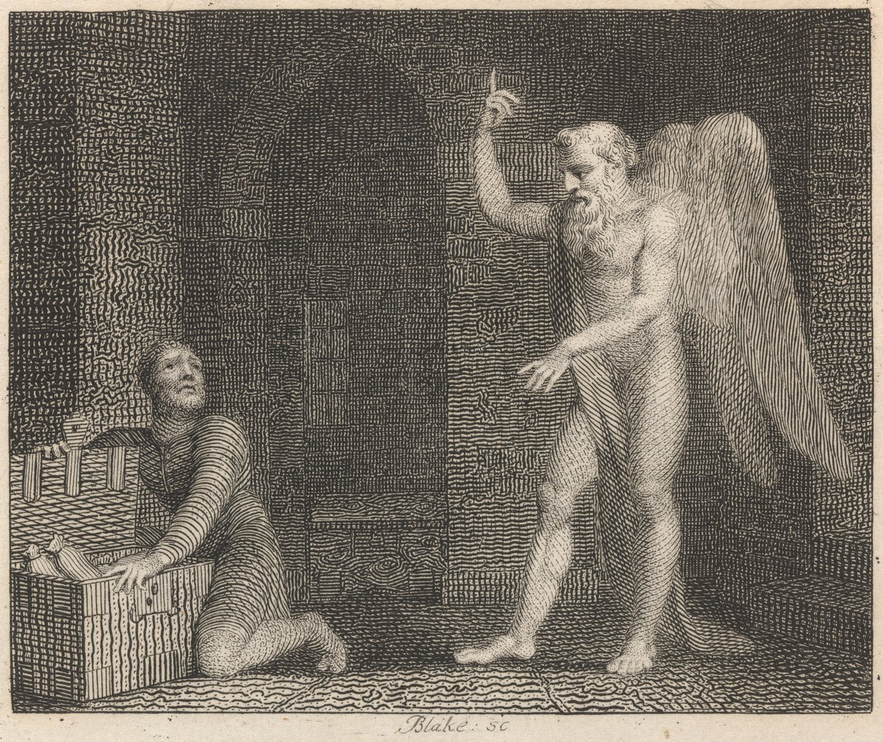 Snålen och Plutus av William Blake