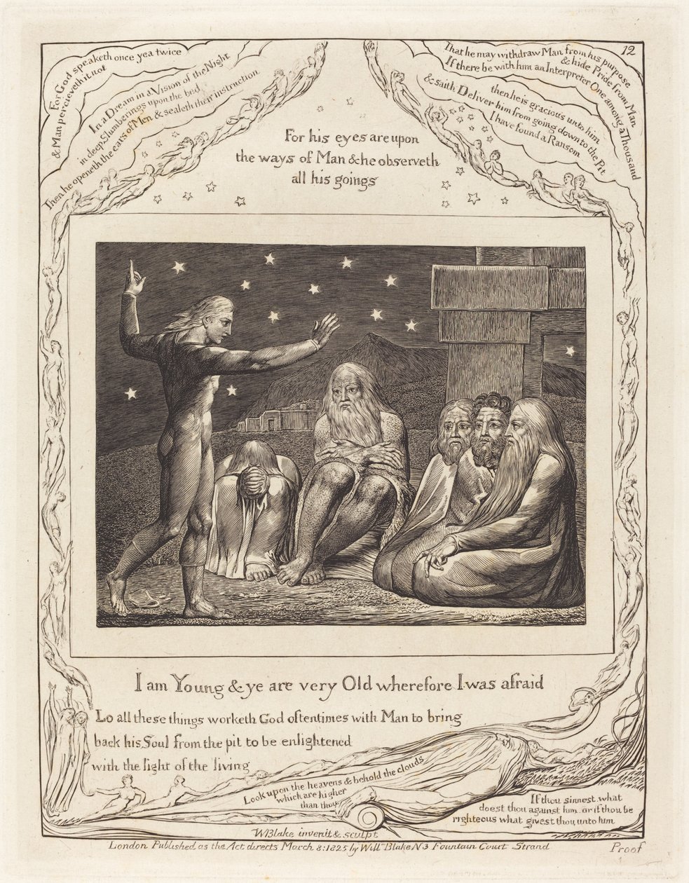 Elihus vrede, 1825. av William Blake
