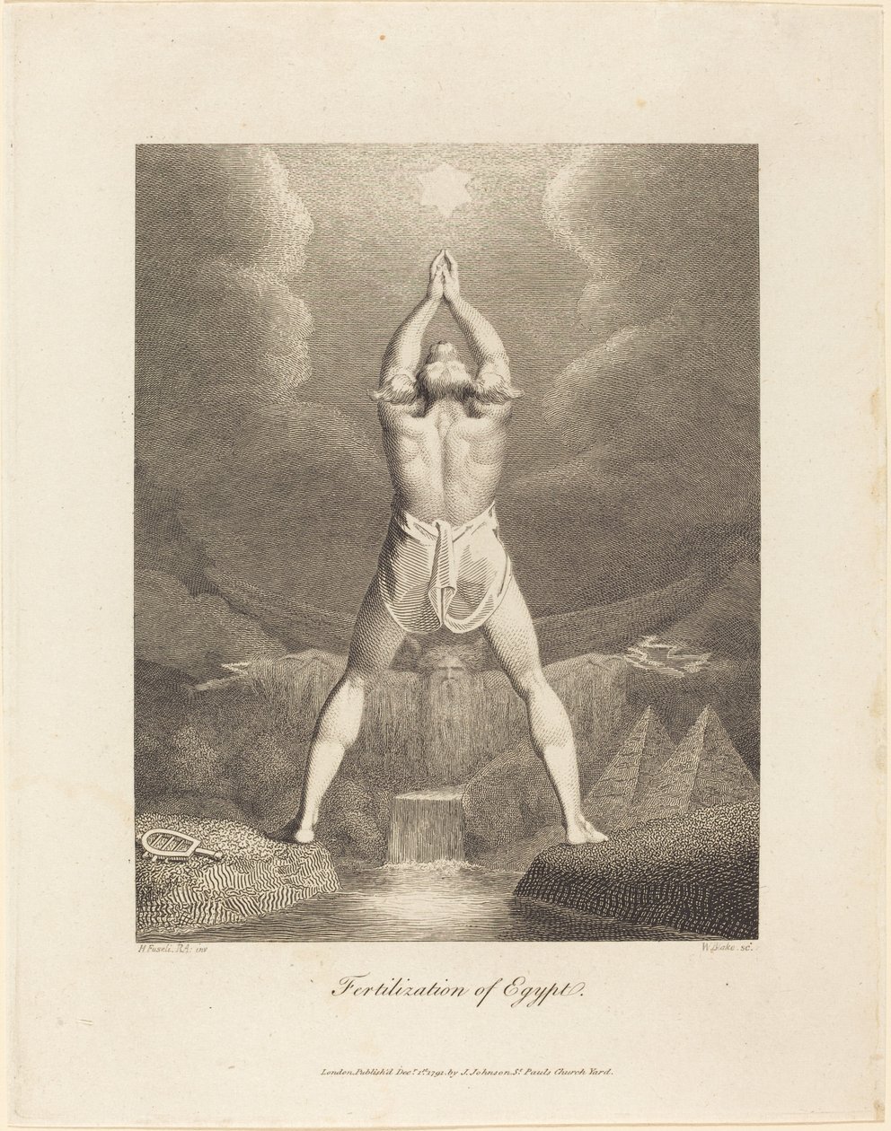 Befruktning av Egypten av William Blake after Henry Fuseli