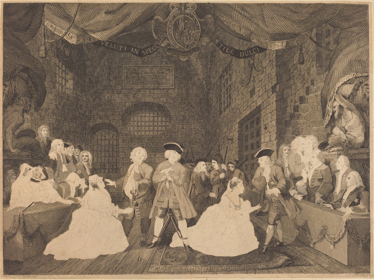 Tiggaroperan, akt III av William Blake after William Hogarth