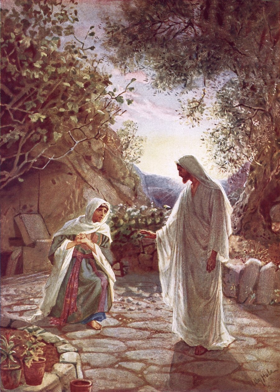 Jesus uppenbarade sig för Maria Magdalena av William Brassey Hole