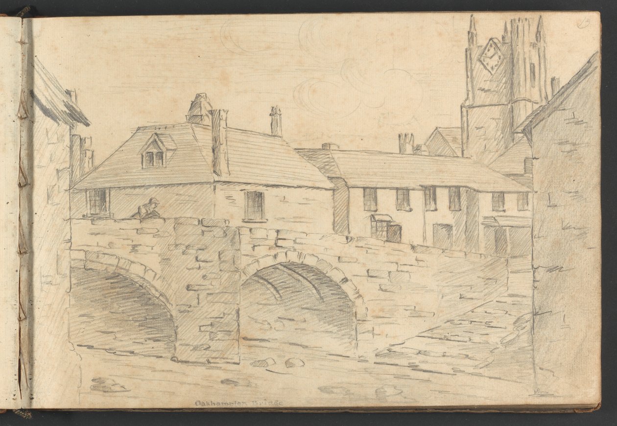 Oakhampton Bridge av William Brockedon
