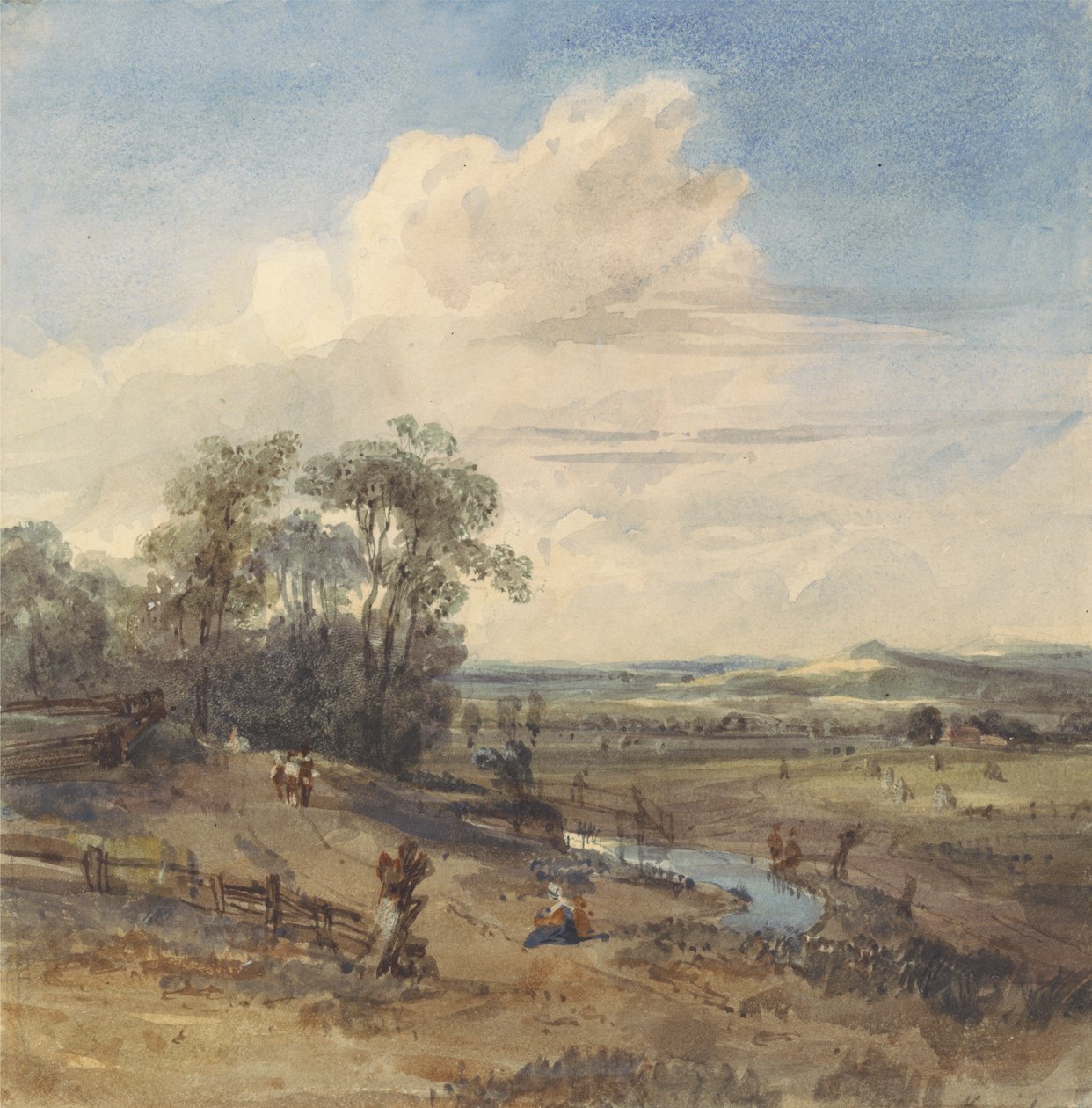 Landskap efter Wynants (i Louvren) av William Callow