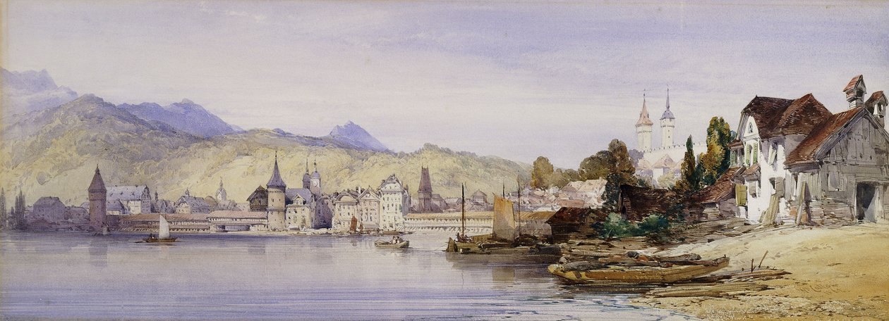 Lusern från sjön, 1862 av William Callow