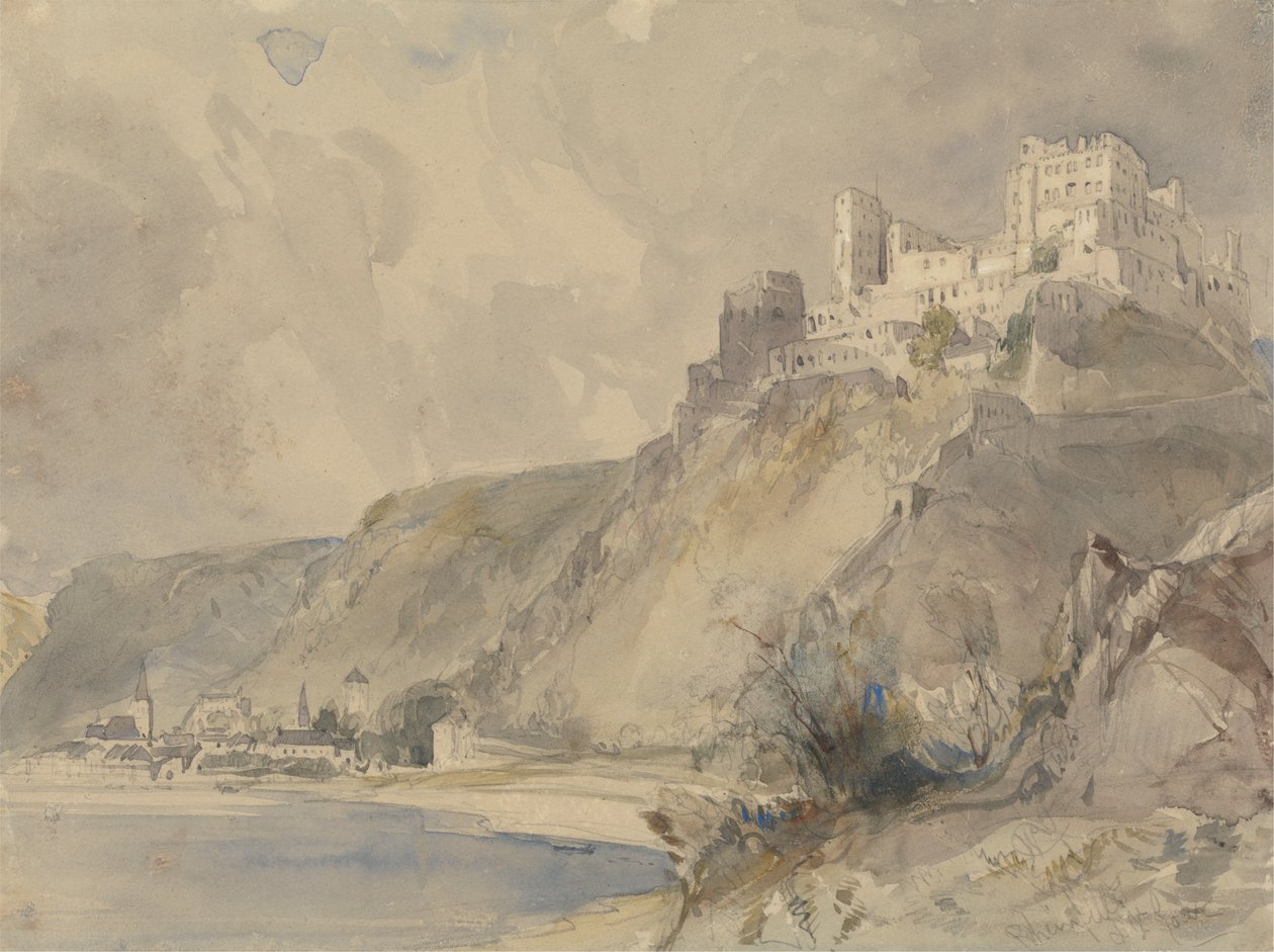 Rheinfels och St. Goar av William Callow