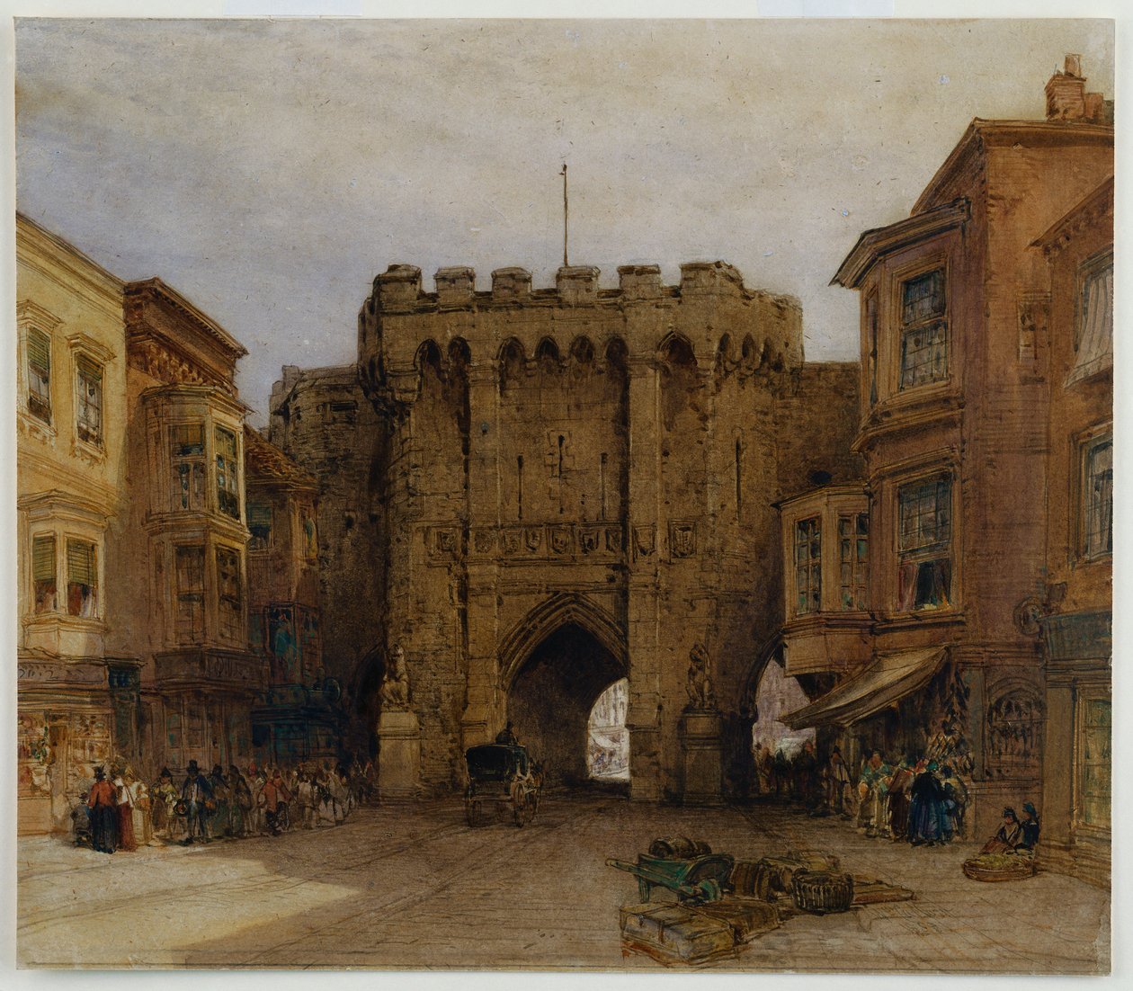 The Bar Gate, Southampton, 1888 av William Callow