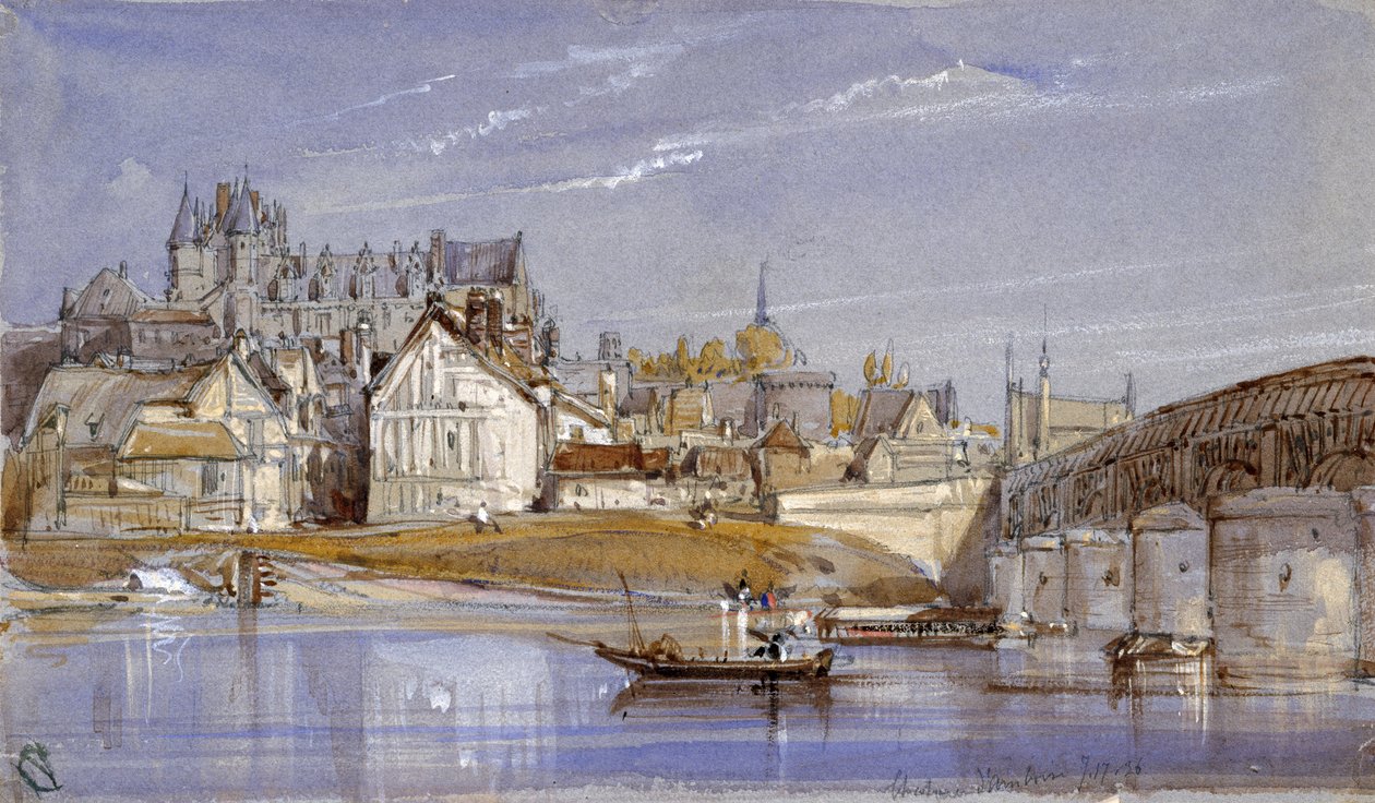 Chateau i Amboise, på Loire av William Callow