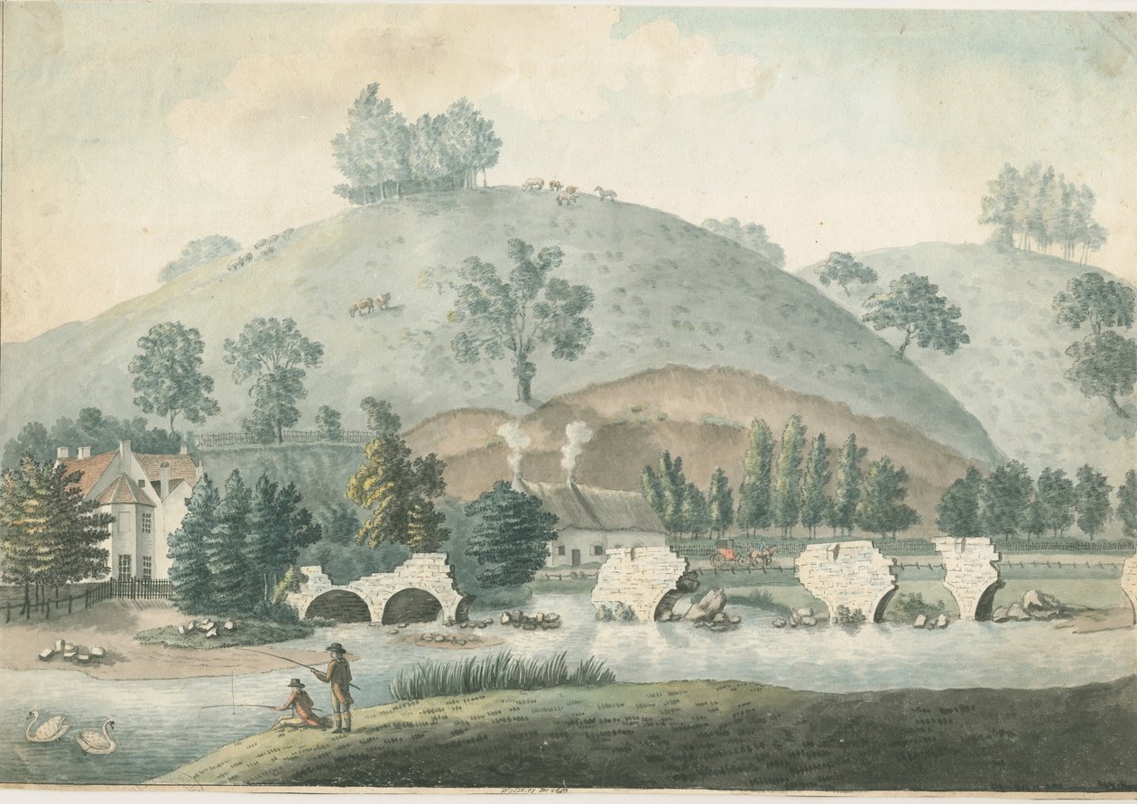 Wolseley Bridge: akvarellmålning, nd [1796-1839] av William Carter