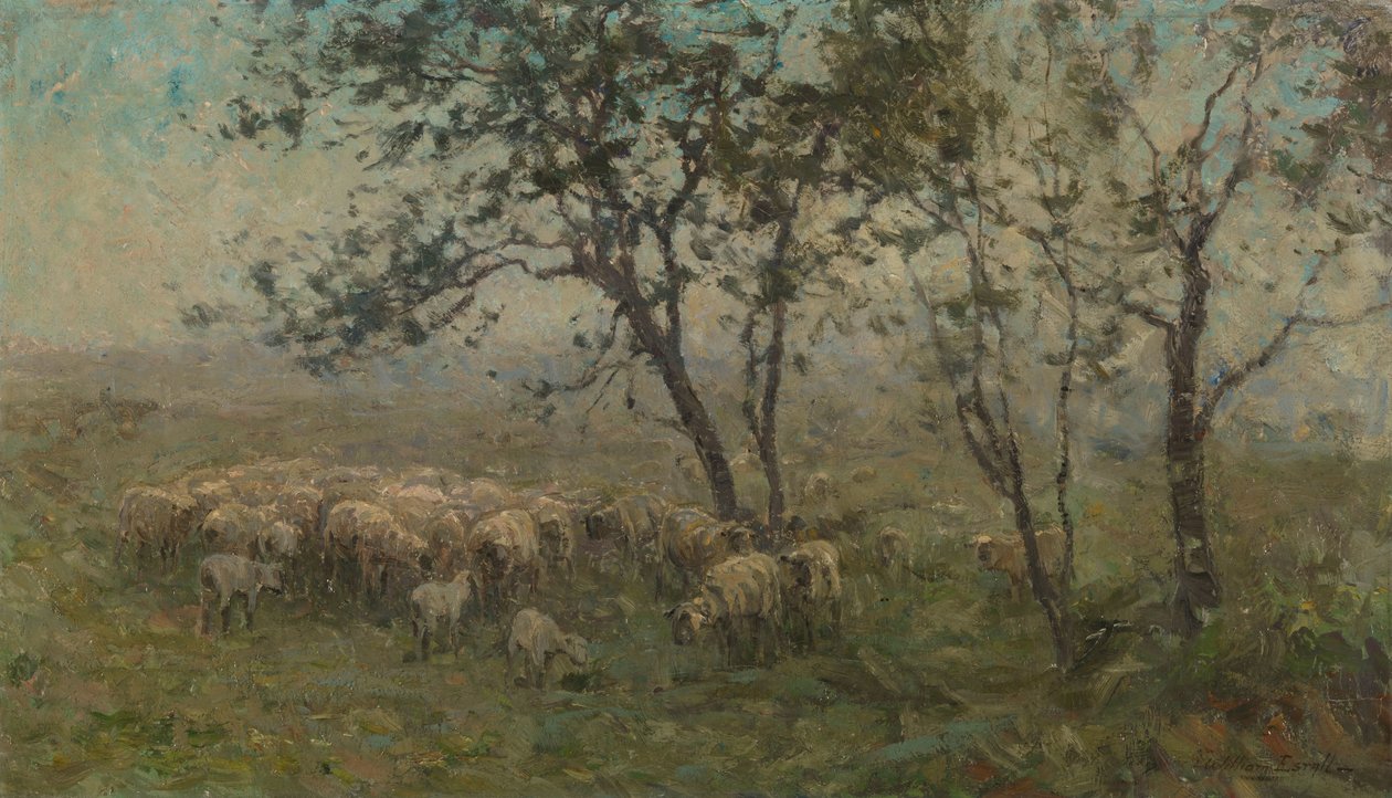 En flock får av William Charles Estall