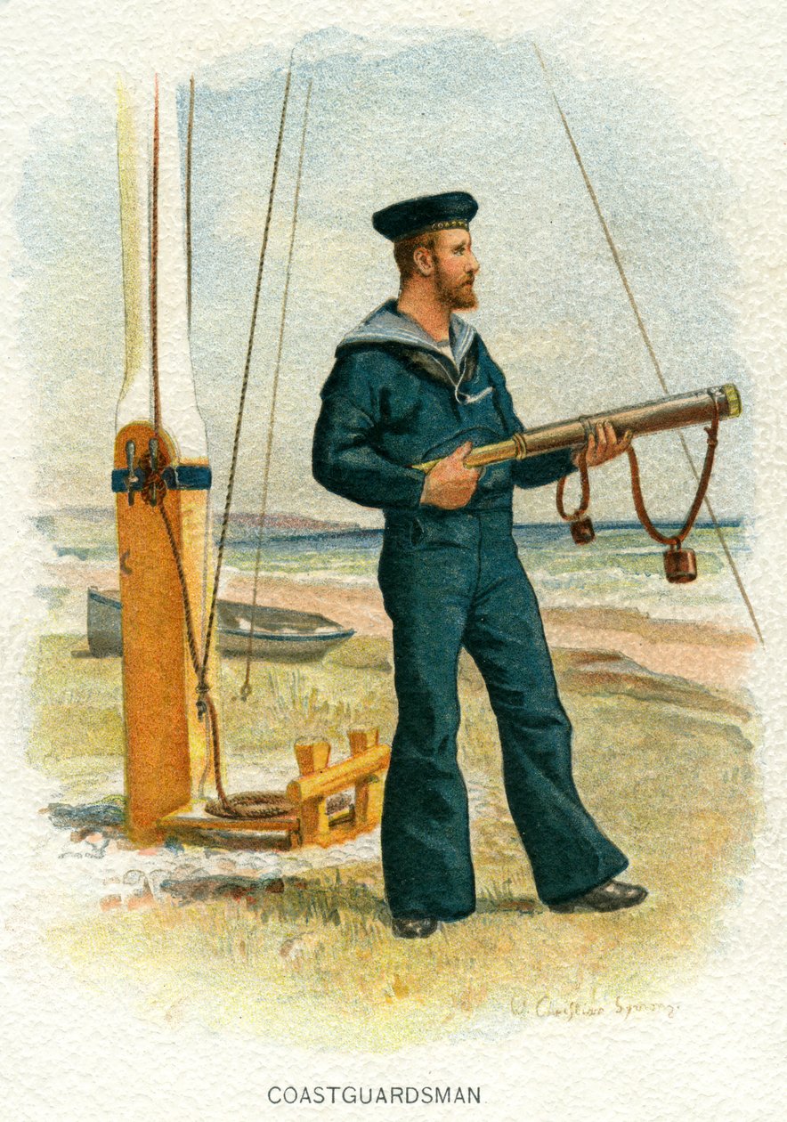 Brittisk kustbevakare, c1890-c1893 av William Christian Symons