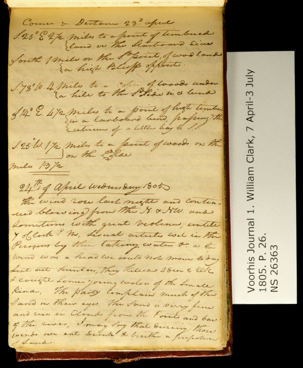 Kurs och distans 23 april. . . . av William Clark