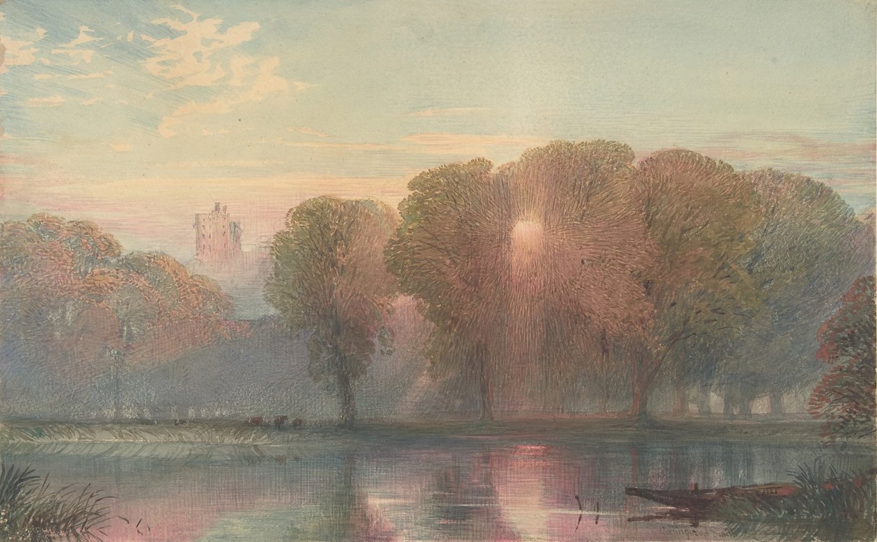 Windsor från Datchet, 1870-78. av William Collingwood Smith