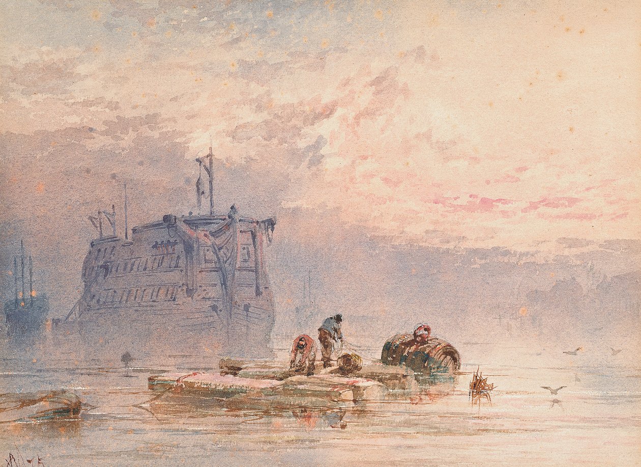 Hulkar för ankar, 1875 av William Cook of Plymouth