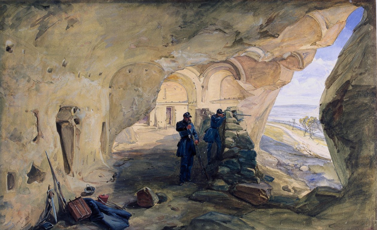 Gallerier på Inkerman av William Crimea Simpson