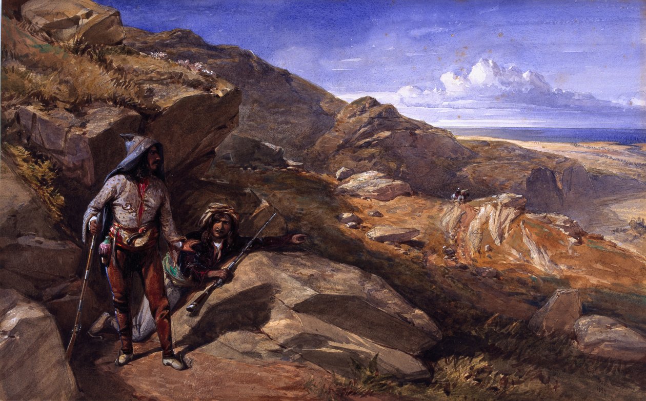 Two Bandits in the Hills, 1857 av William Crimea Simpson