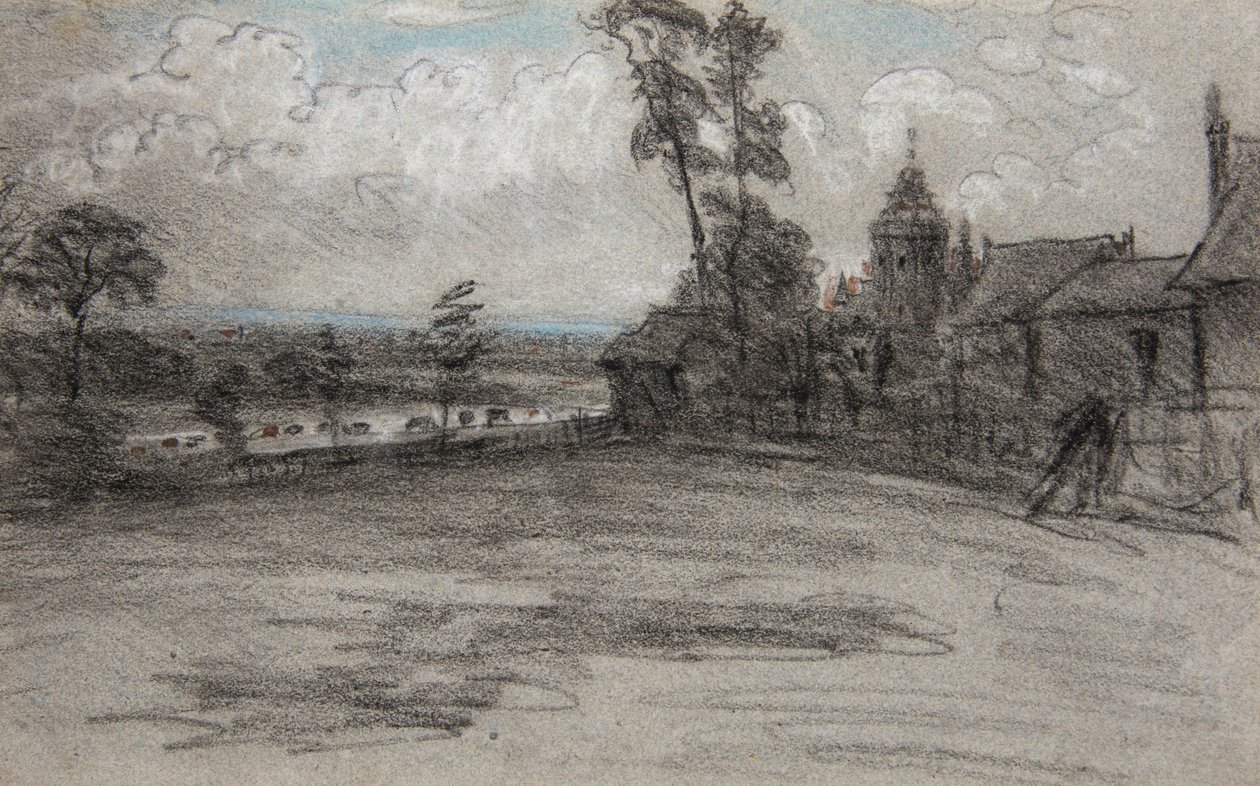 London från Priory, Hampstead. Regnskurar av William Crotch