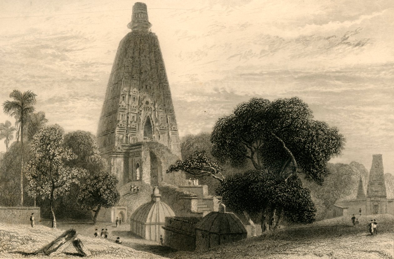 Stora templet i Bode Gyah, 1835. av William Daniell